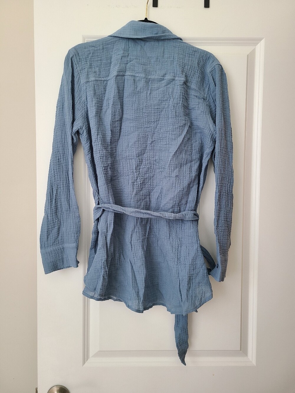 Andies Swim The Corvo Button Up In Blue - Picture 3 of 5
